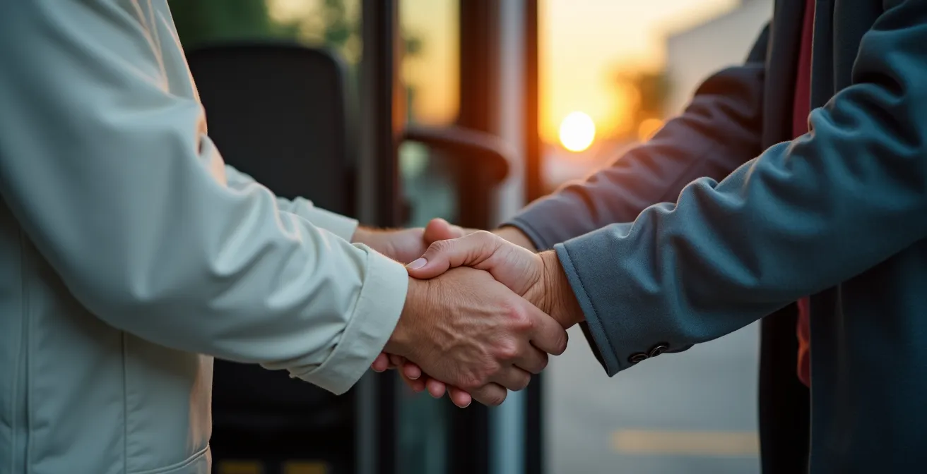 Gros plan sur l'embarquement des passagers dans une navette aéroport